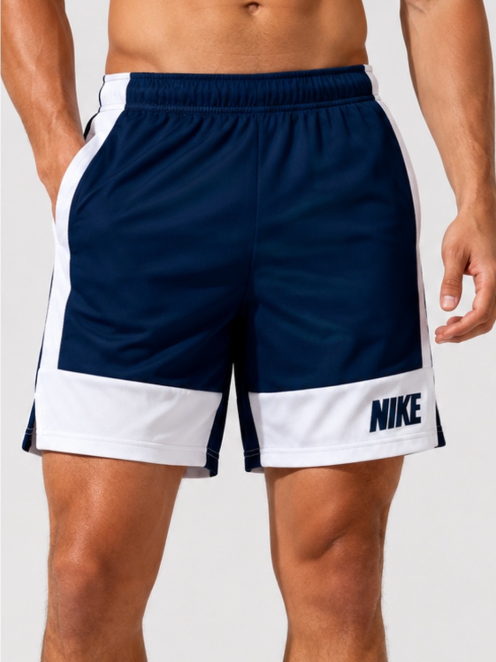 Nike Men's Fly MC 5.0 Black/White Dri Fit Training Performance Shorts (M)